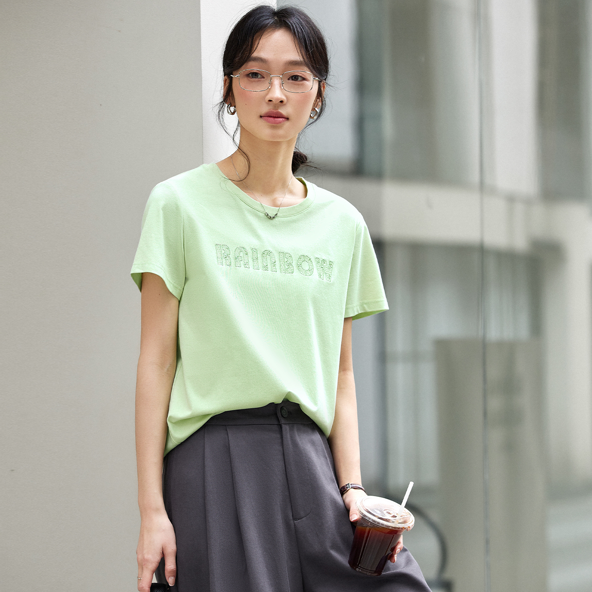 Lace Embroidery Casual T-Shirt