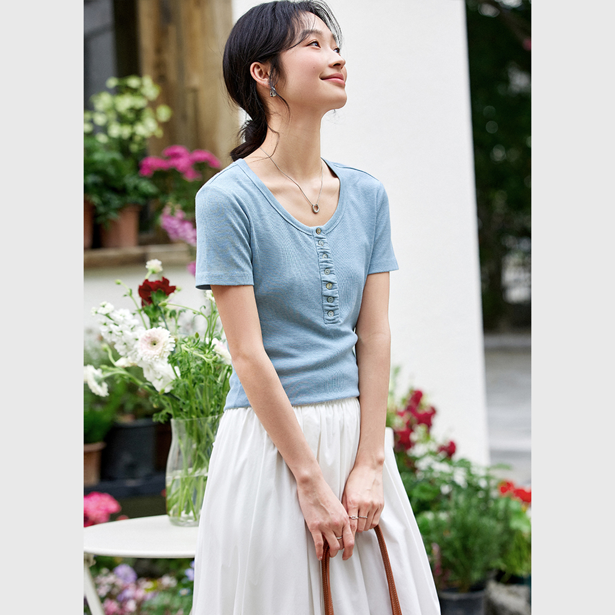 Fashion Casual Straight T-Shirt