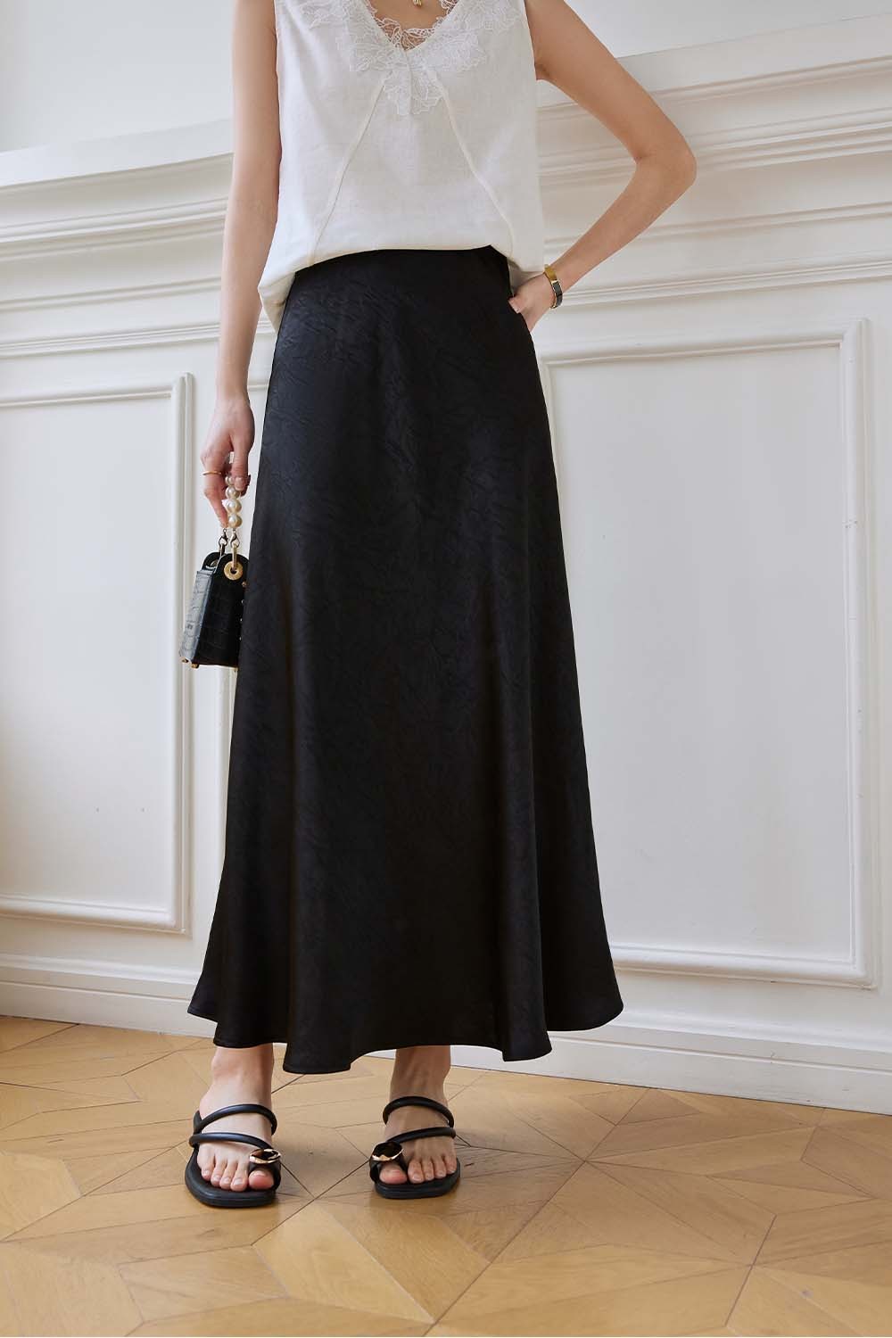 Ruched Shift Skirt