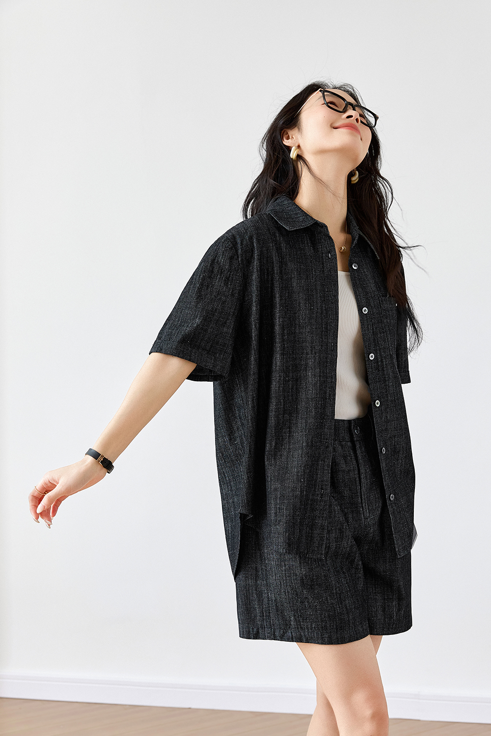 100% Cotton Casual Denim Suit-VIMLYSTORE