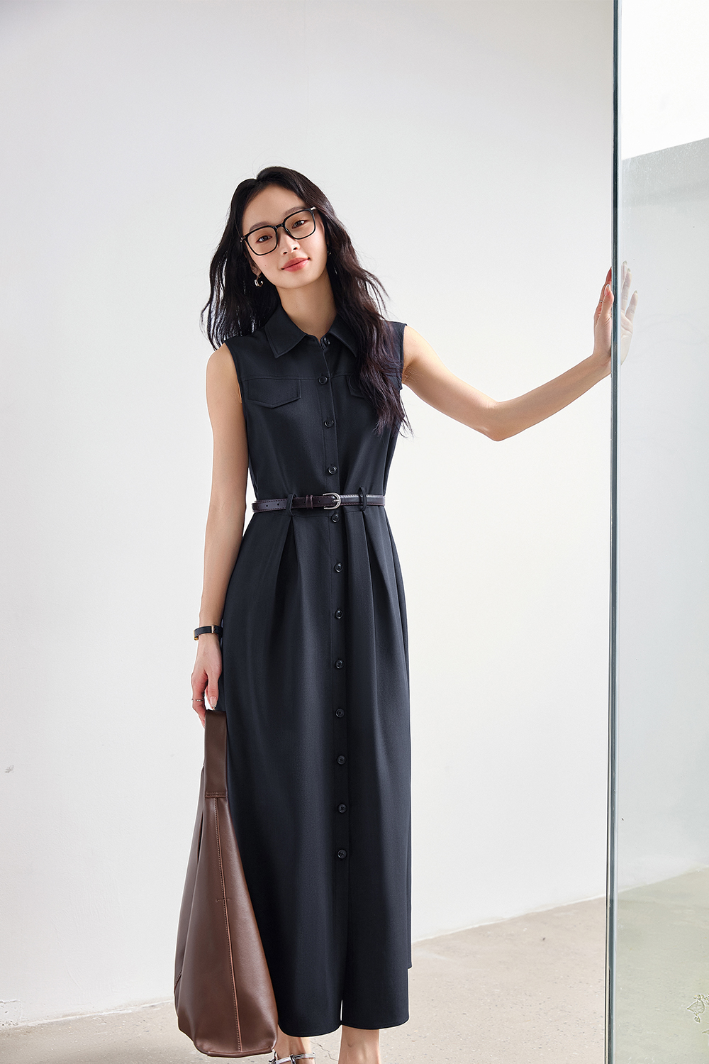 Commuting Simple Straight Dress-VIMLYSTORE