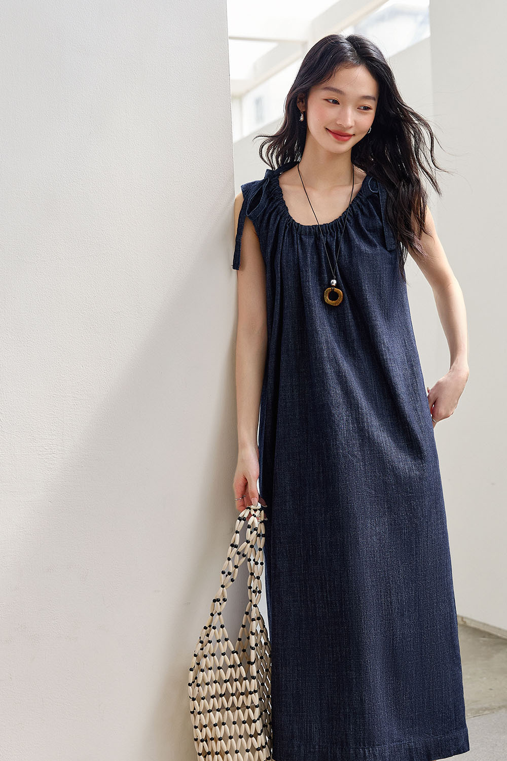 100% Cotton Sleeveless Denim Dress