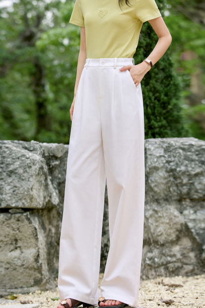 Tencel Cotton Fashion Wide-Leg Pants