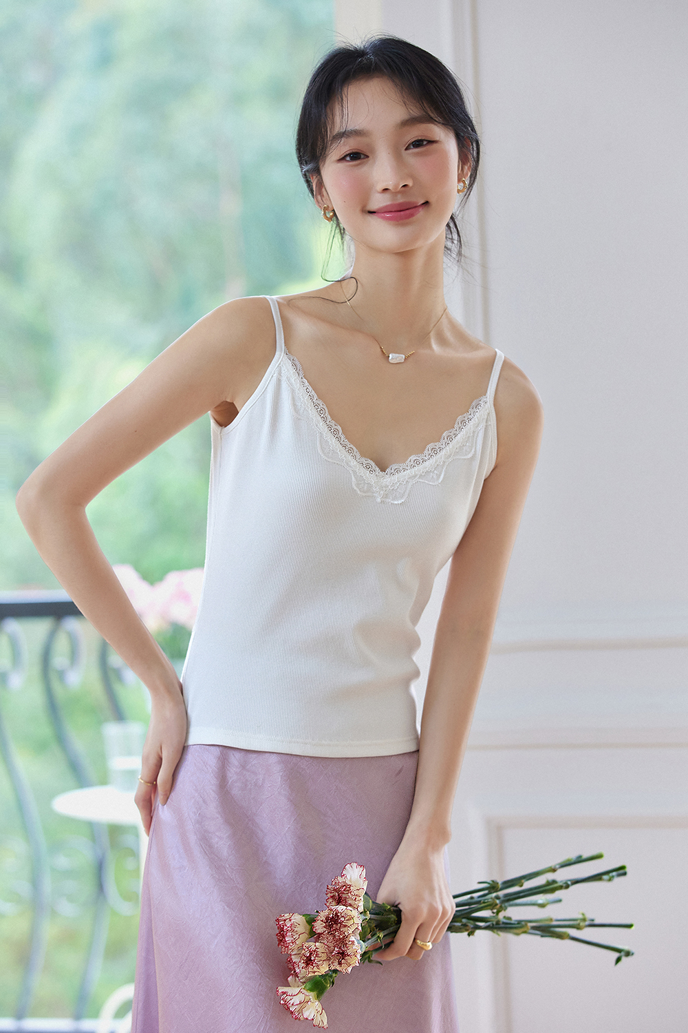 V-Neck Lace Camisole
