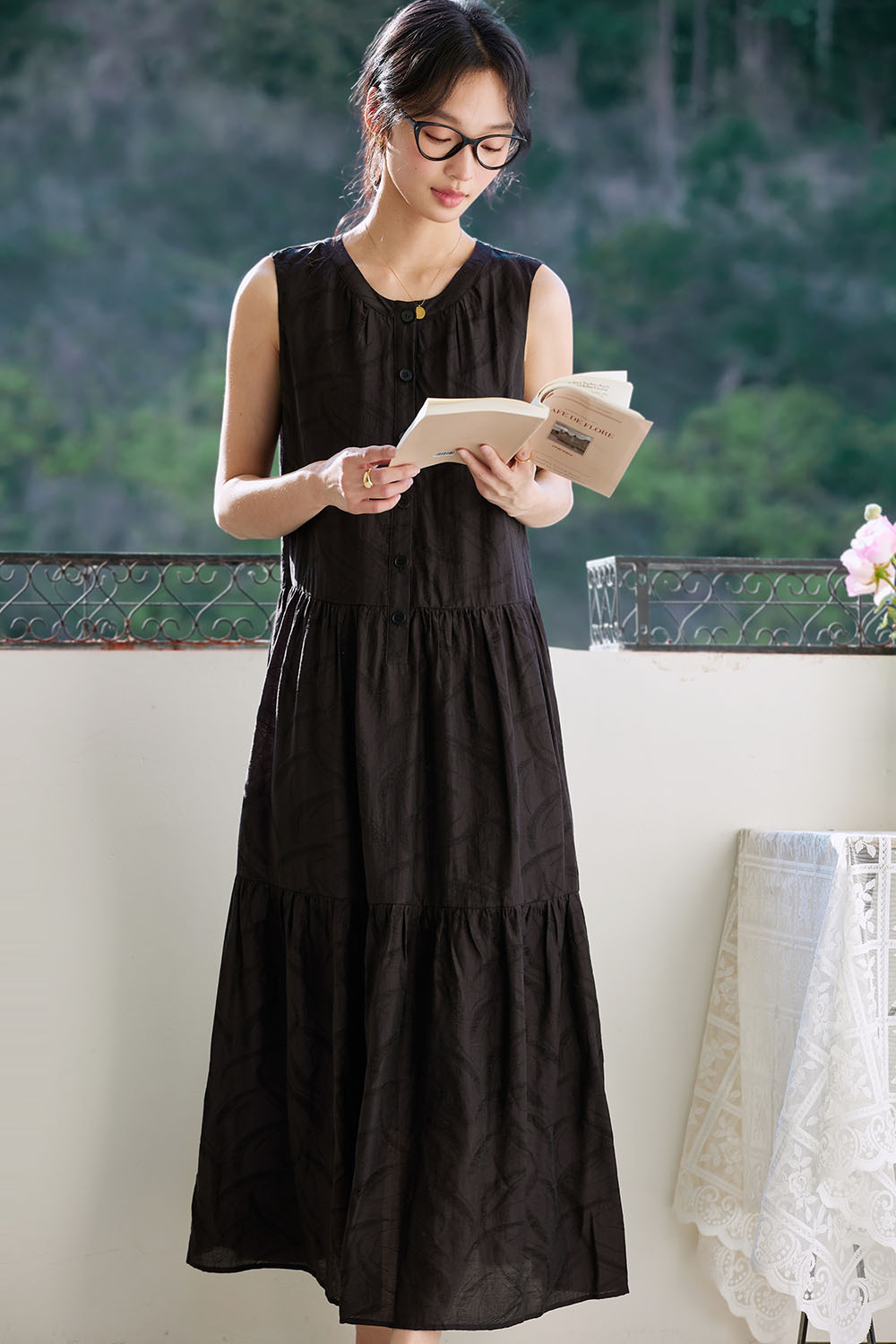 Lyocell Texture Loose Dress