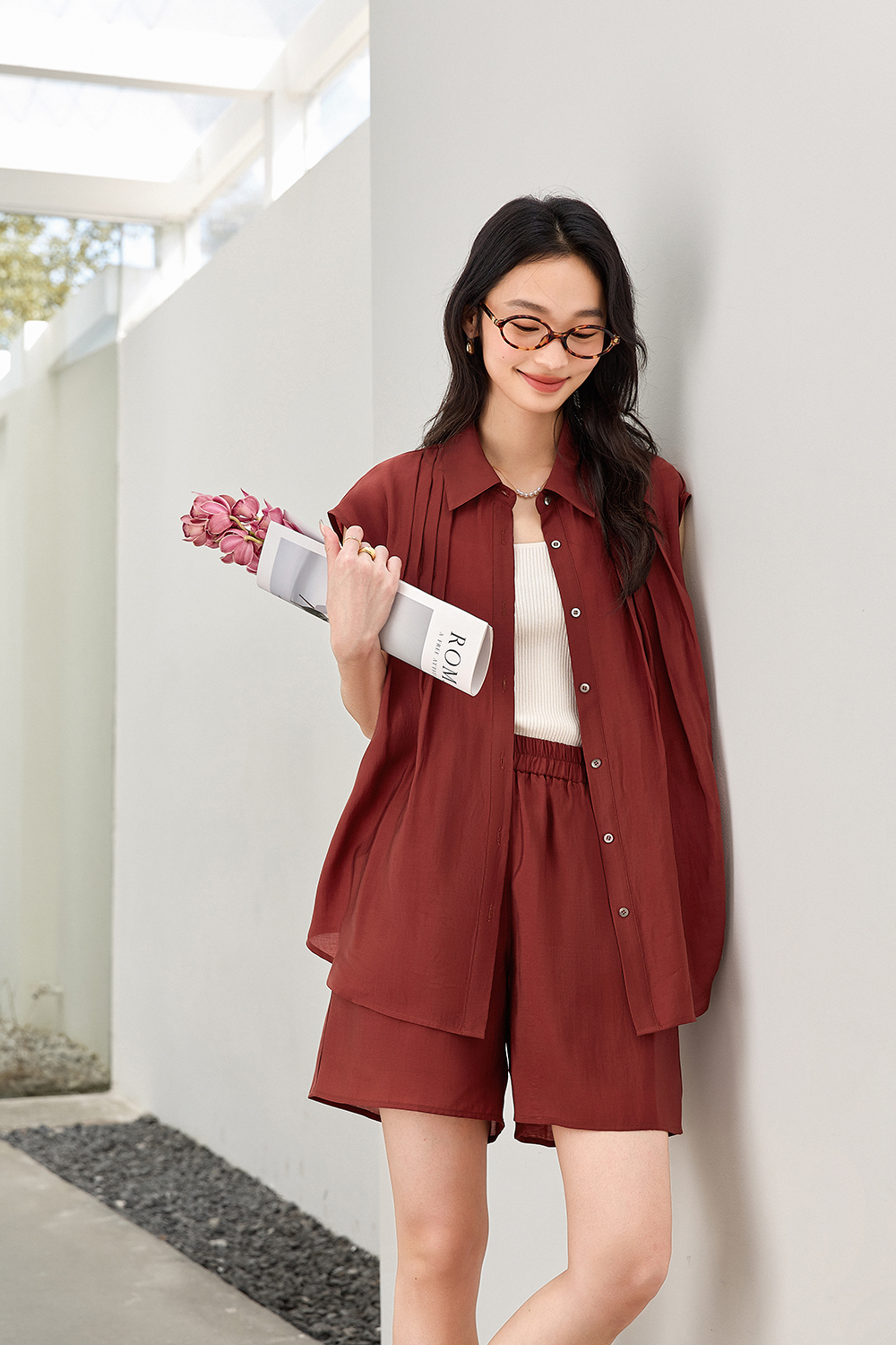 Lyocell Lapel Solid Color Suit