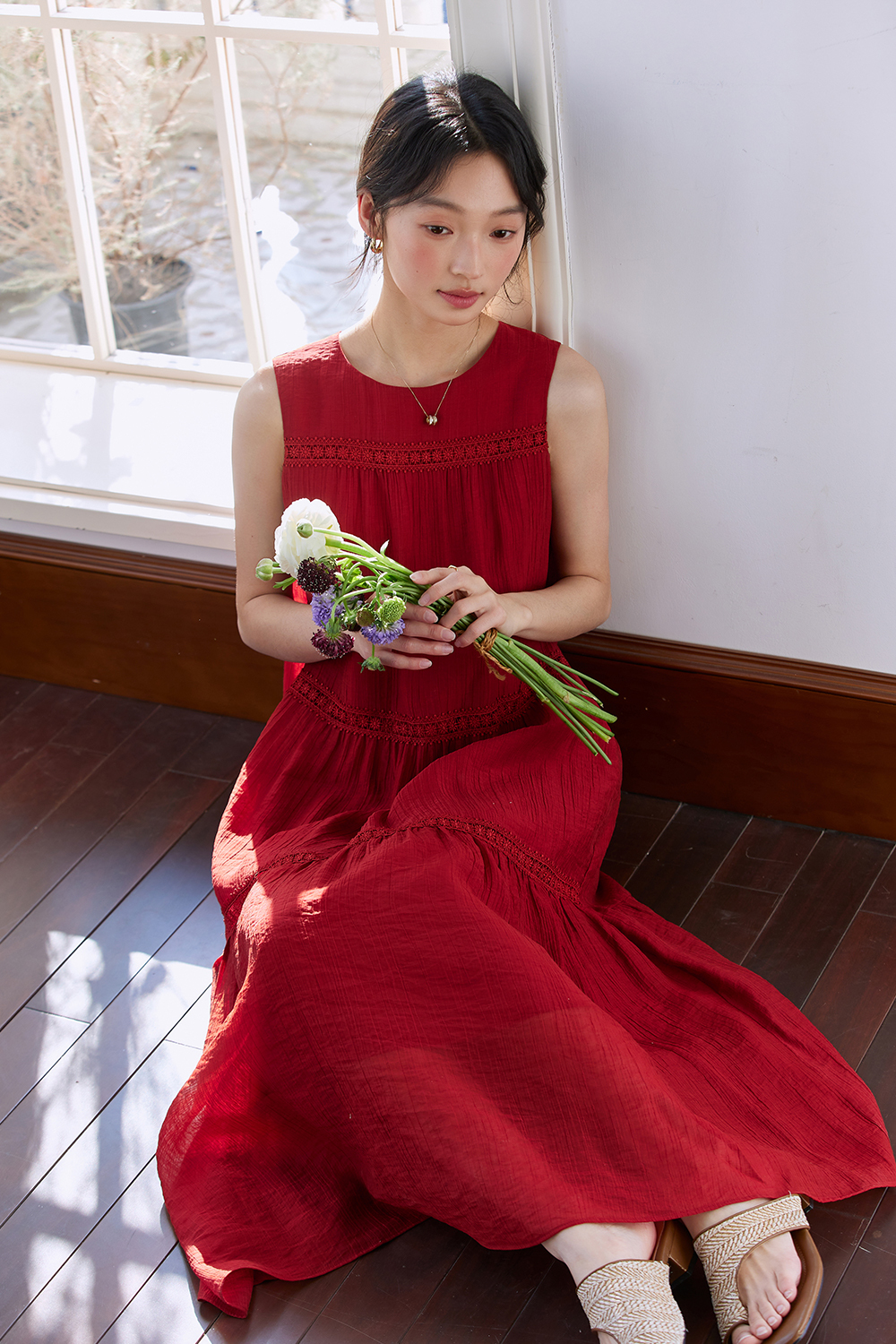 Vacation Style Sleeveless Loose Dress