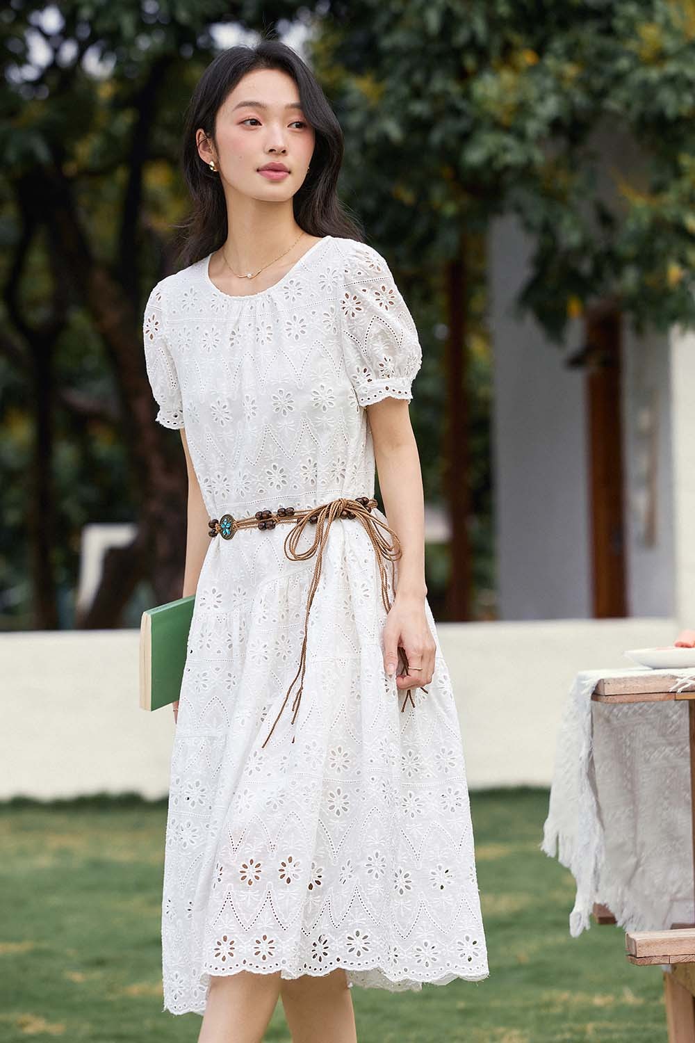 Cotton Embroidered Dress