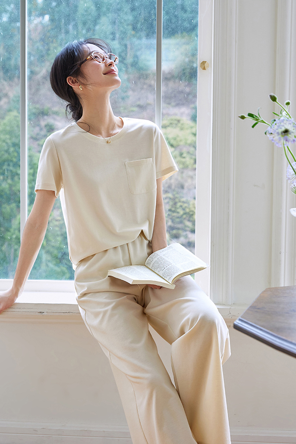 Minimalistic and Commute Wide-leg Pants Suit-VIMLYSTORE