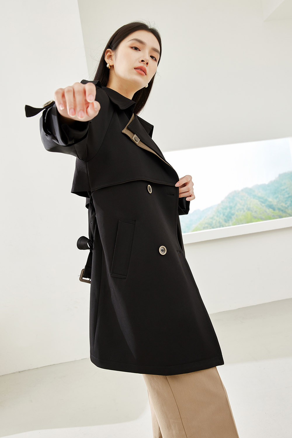 Mid-Length Trench Coat