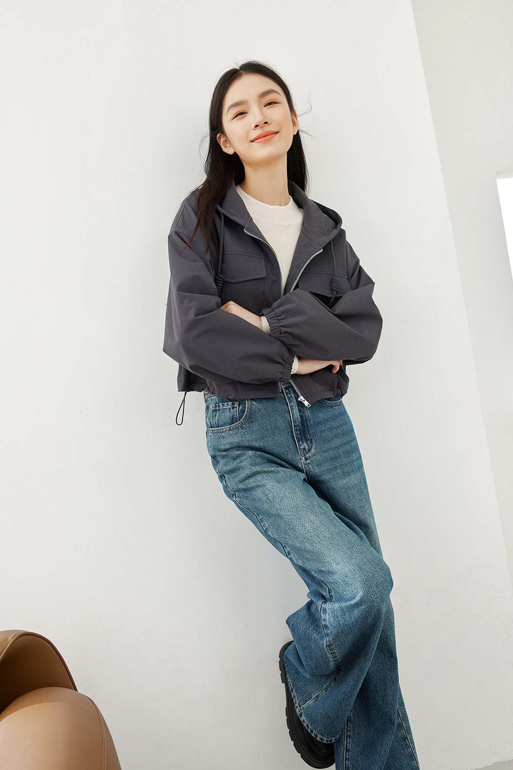 Short Workwear-Style Jacket