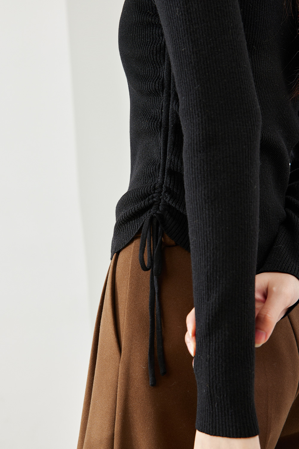 Simple Solid Color Knit Sweater-VIMLYSTORE