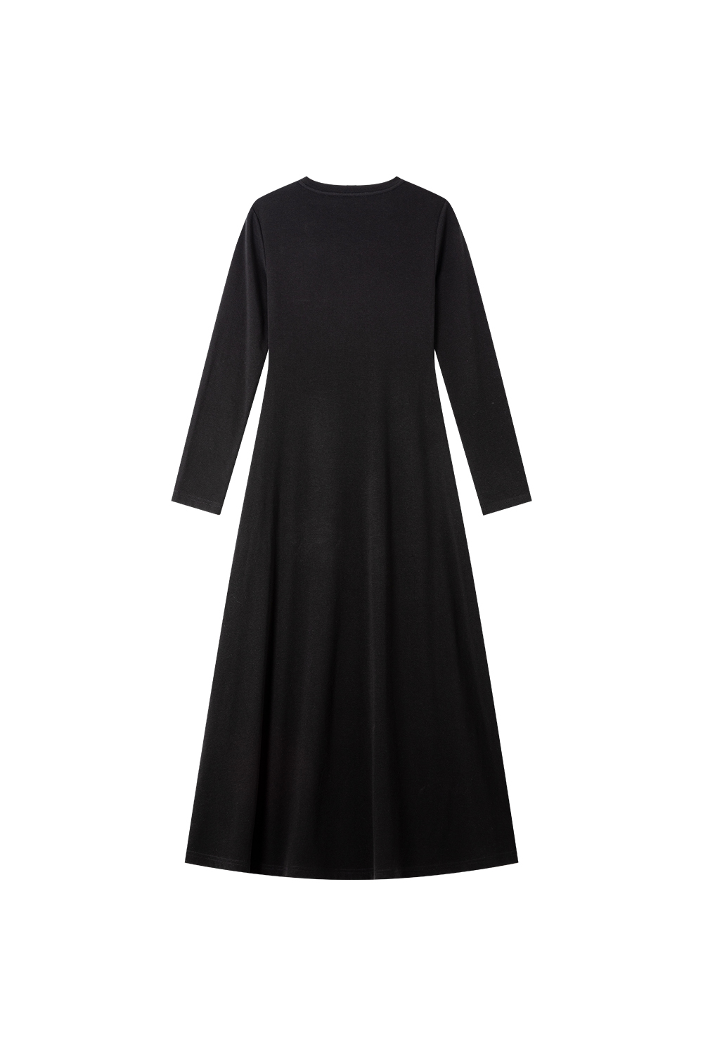 Round neck pullover Commuter Waist Slim dress-VIMLYSTORE
