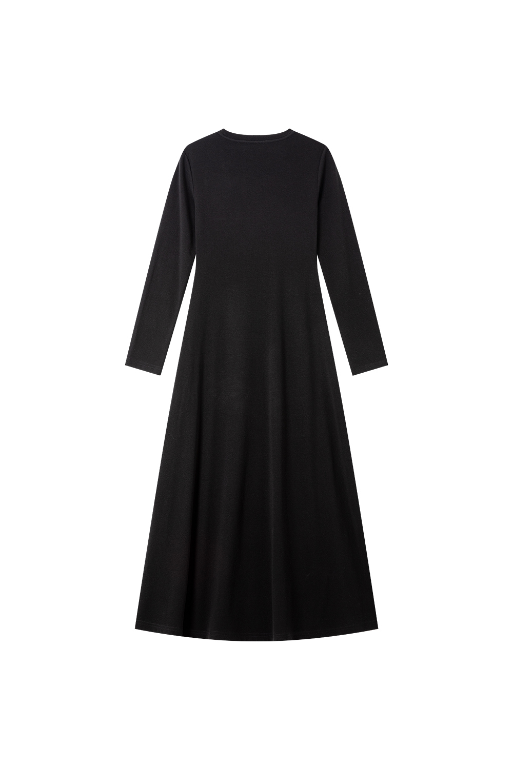 Round neck pullover Commuter Waist Slim dress-VIMLYSTORE