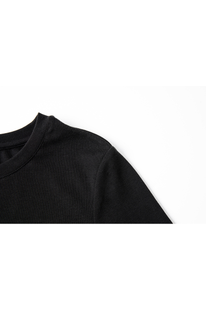 Round neck pullover Commuter Waist Slim dress-VIMLYSTORE