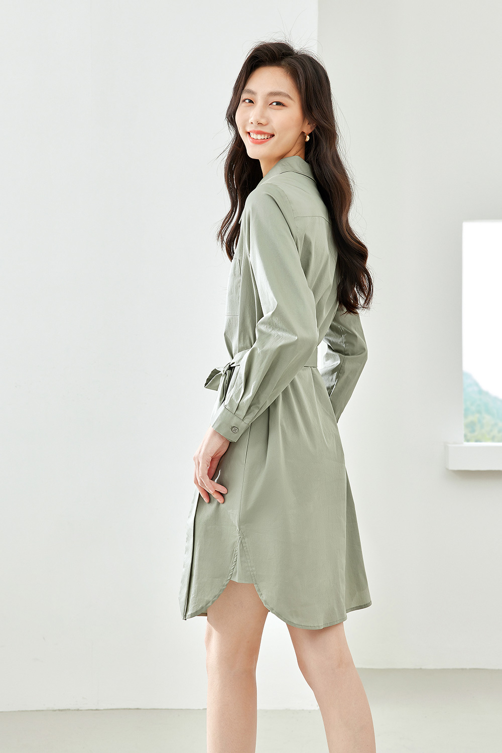 Cotton Solid Color Dress