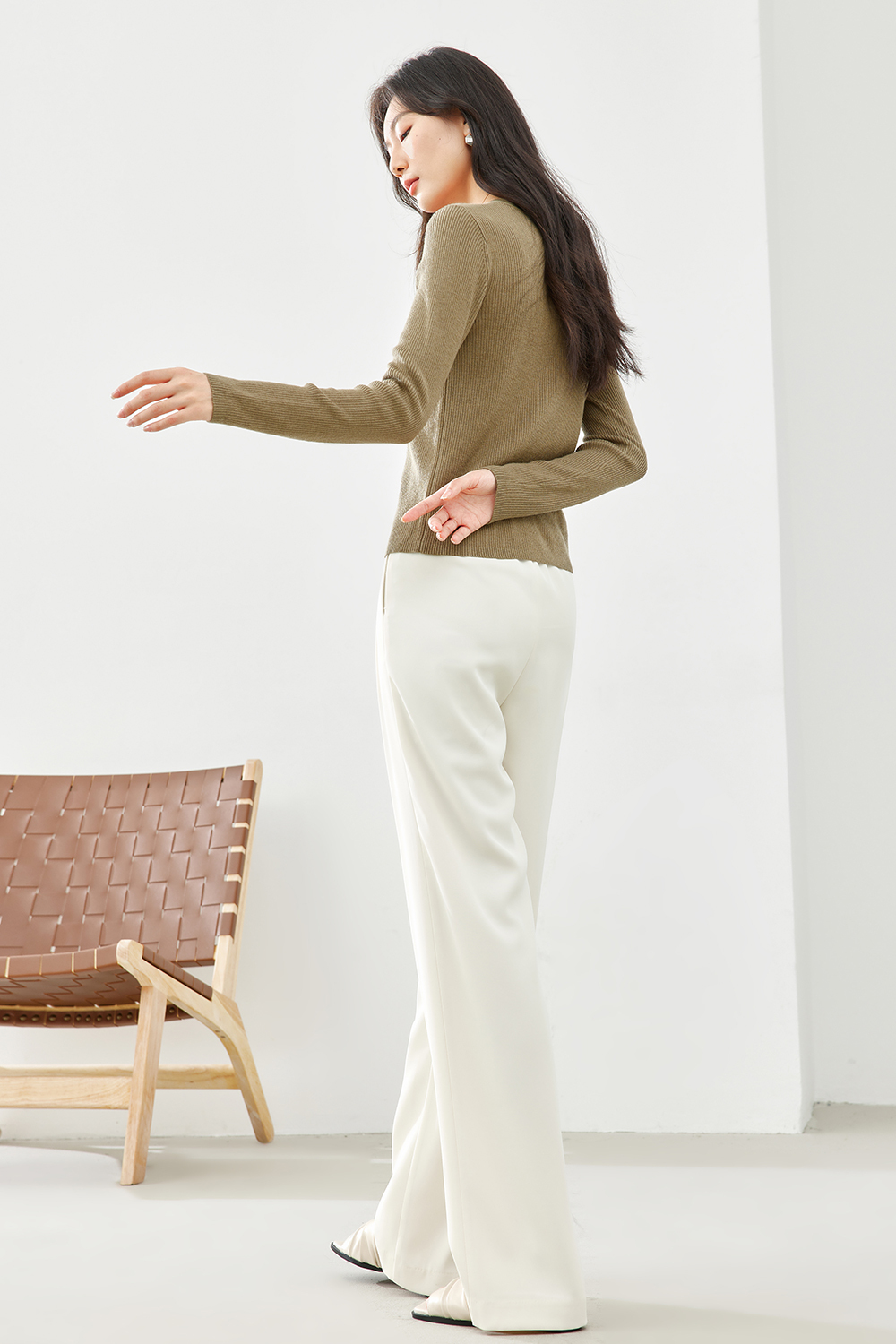 V-Neck Knit Cardigan