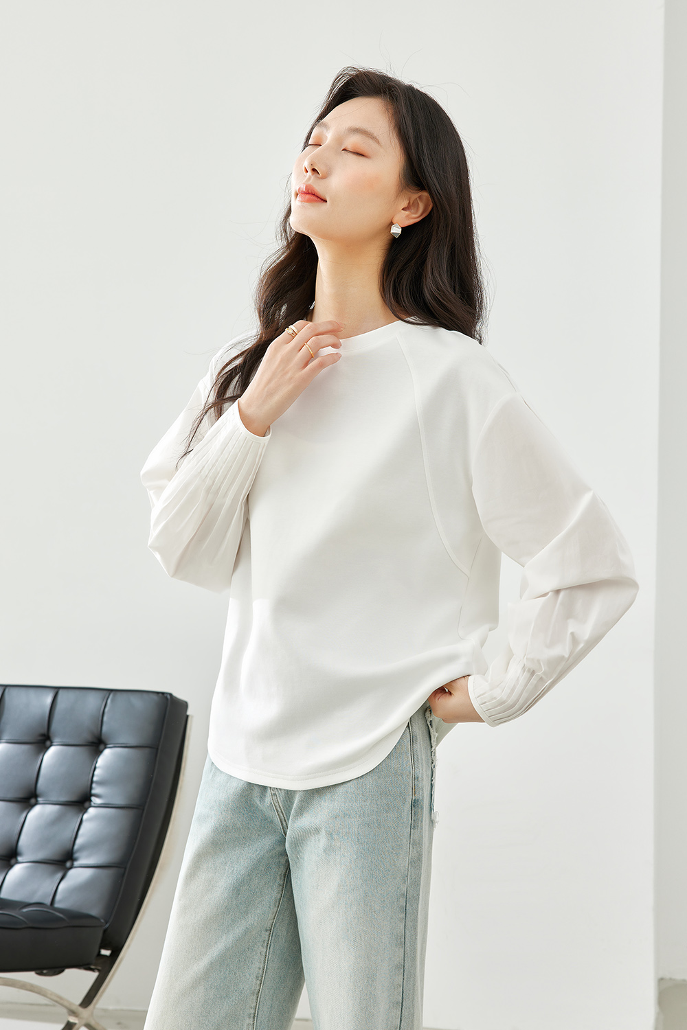 Fashionable Round Neck T-Shirt-VIMLYSTORE