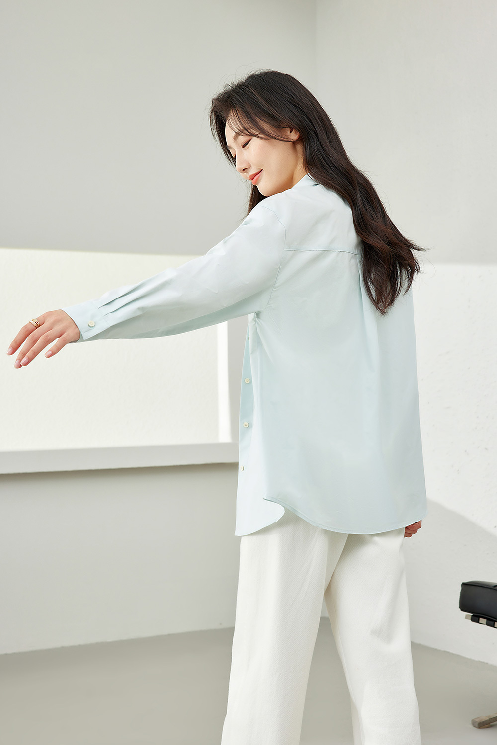 Turn-down Collar Lazy Cotton Shirt