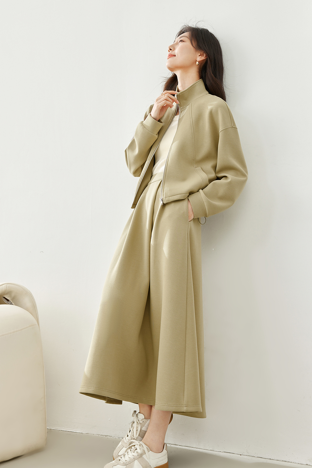 Fashionable Casual Two Piece Suit Skirt