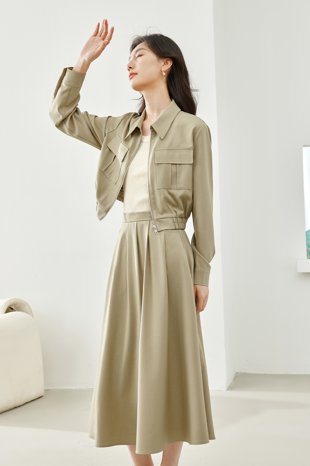 Fashionable Two Piece Suit Skirt-VIMLYSTORE