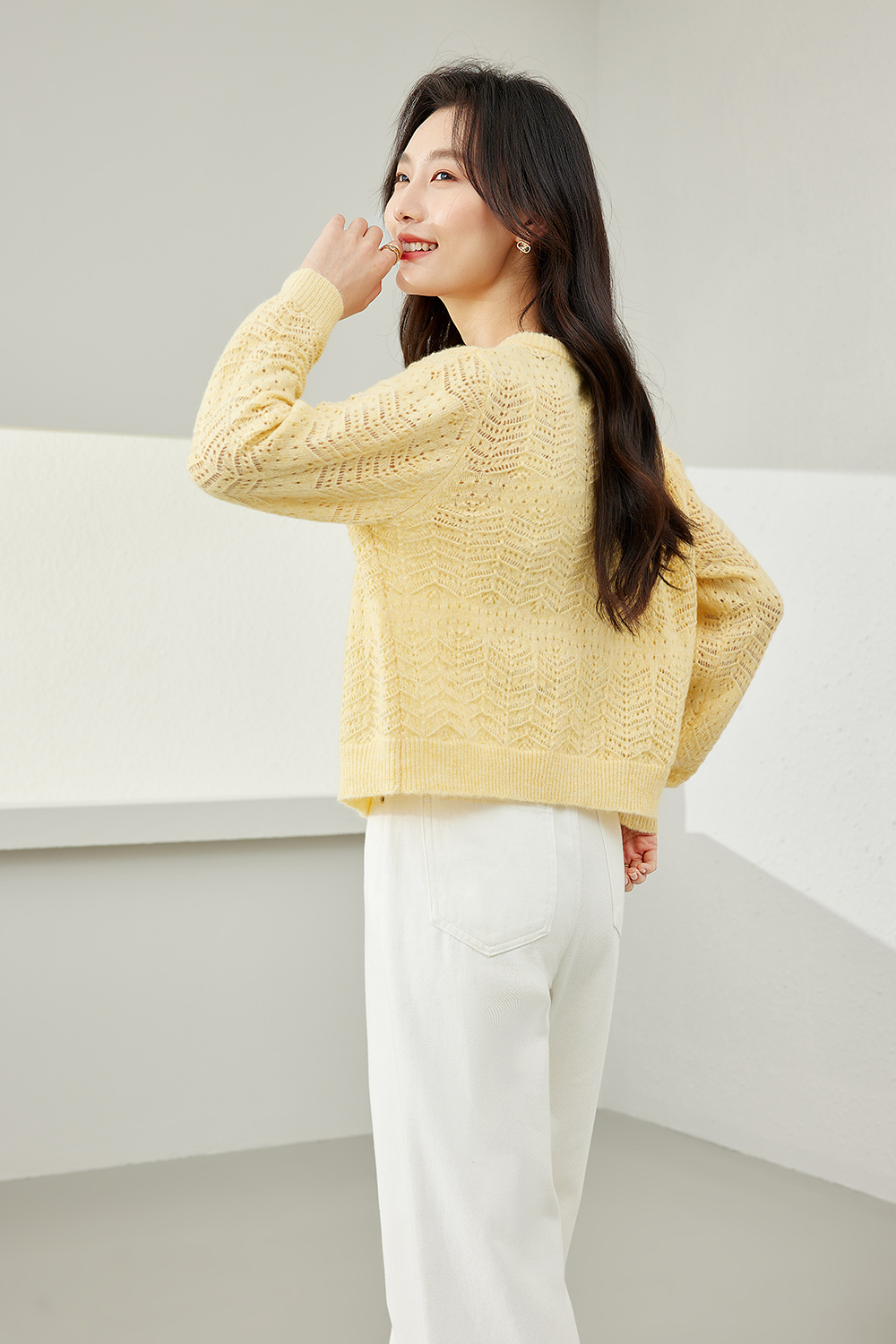 Hollow Crochet Knitted Cardigan-VIMLYSTORE