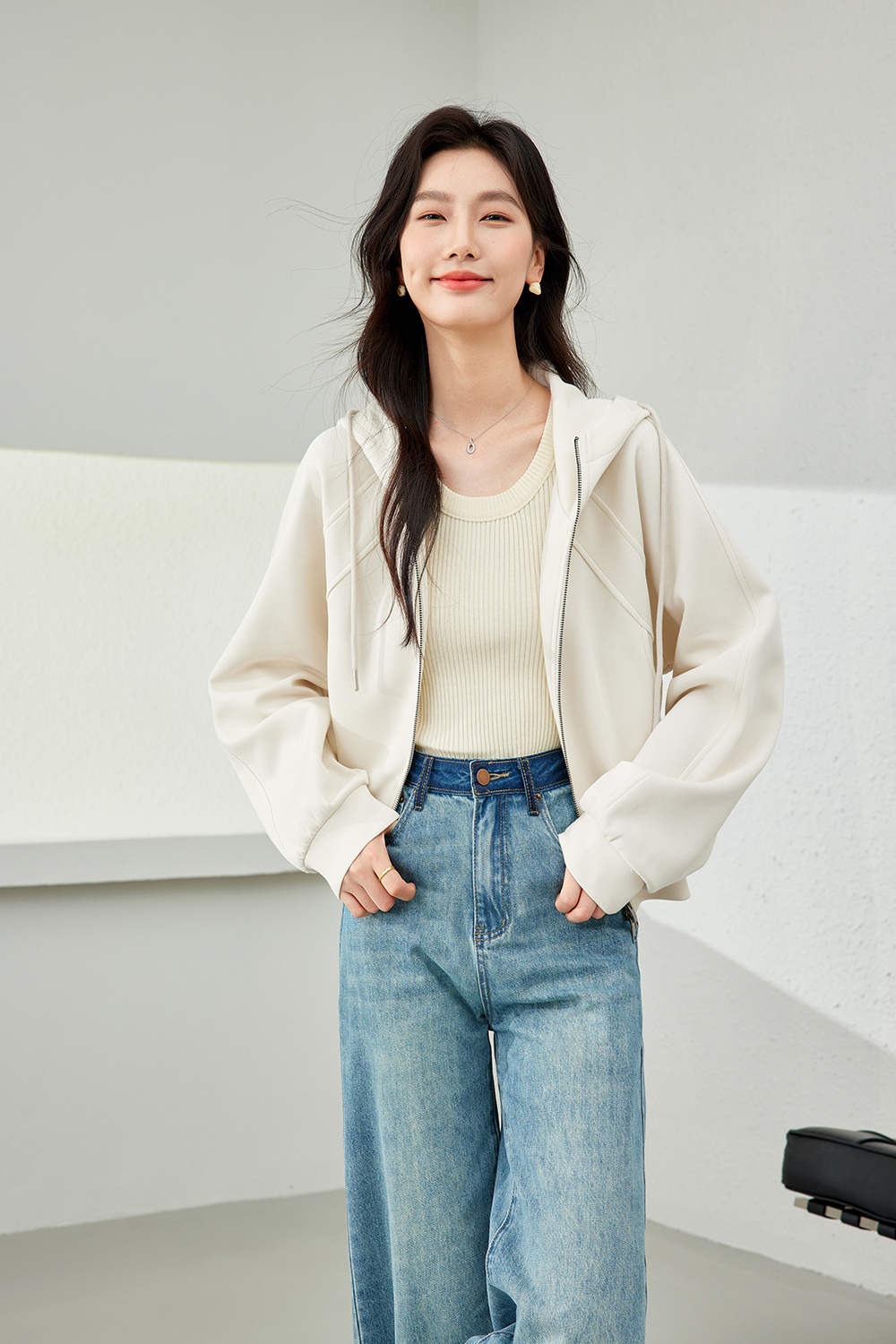 Casual Hooded Short Jacket