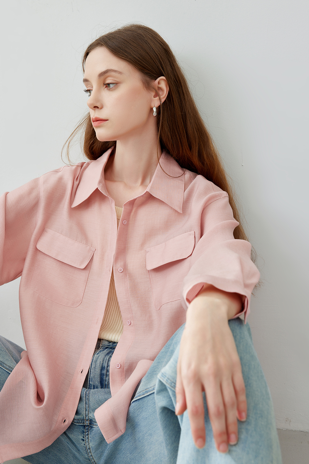 Casual drop sleeve shirt