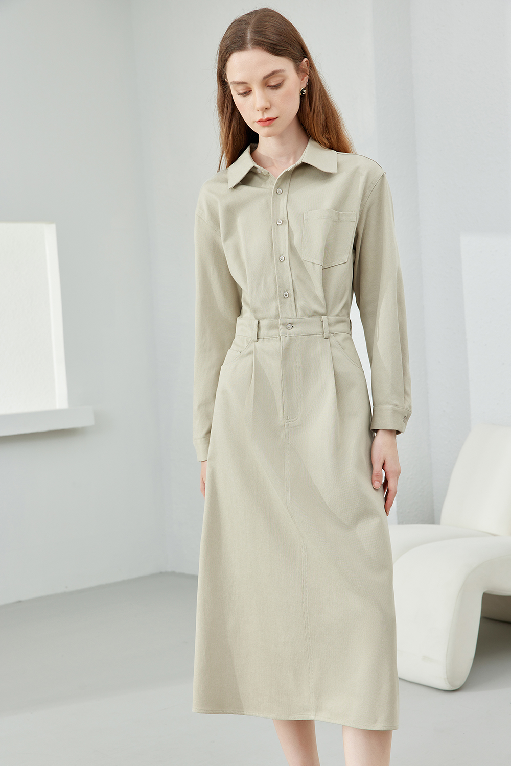 Fashionable Polo Neck Dress