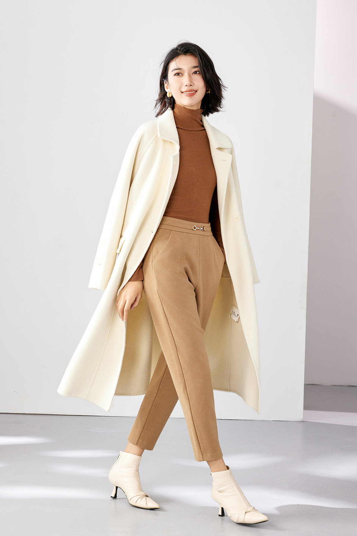 Minimalist Style Wool Coat-VIMLYSTORE