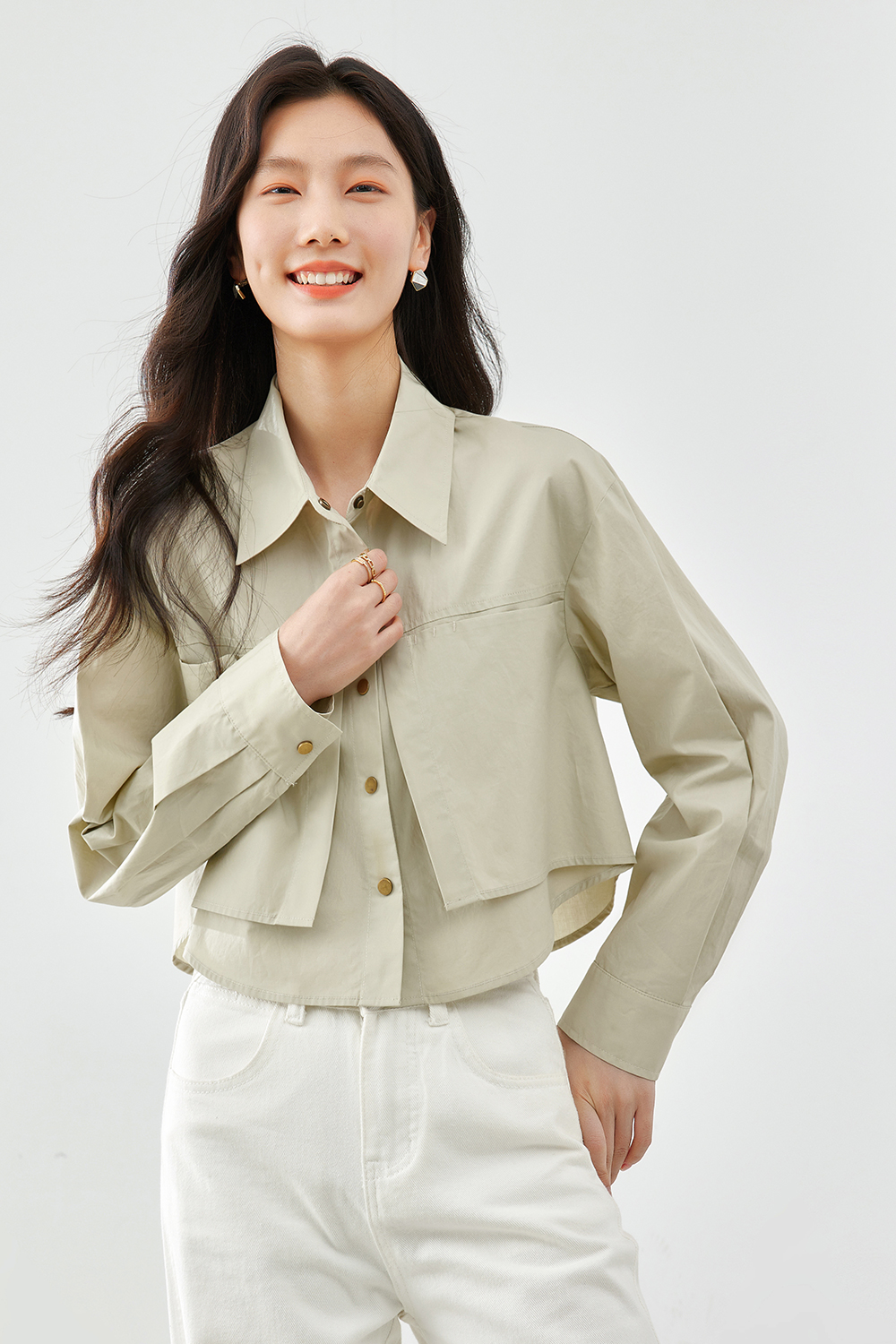Lapel Patch Shirt