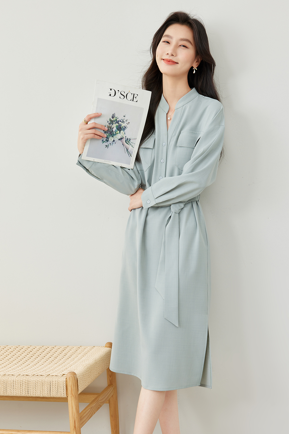 Business Stand Collar Dress