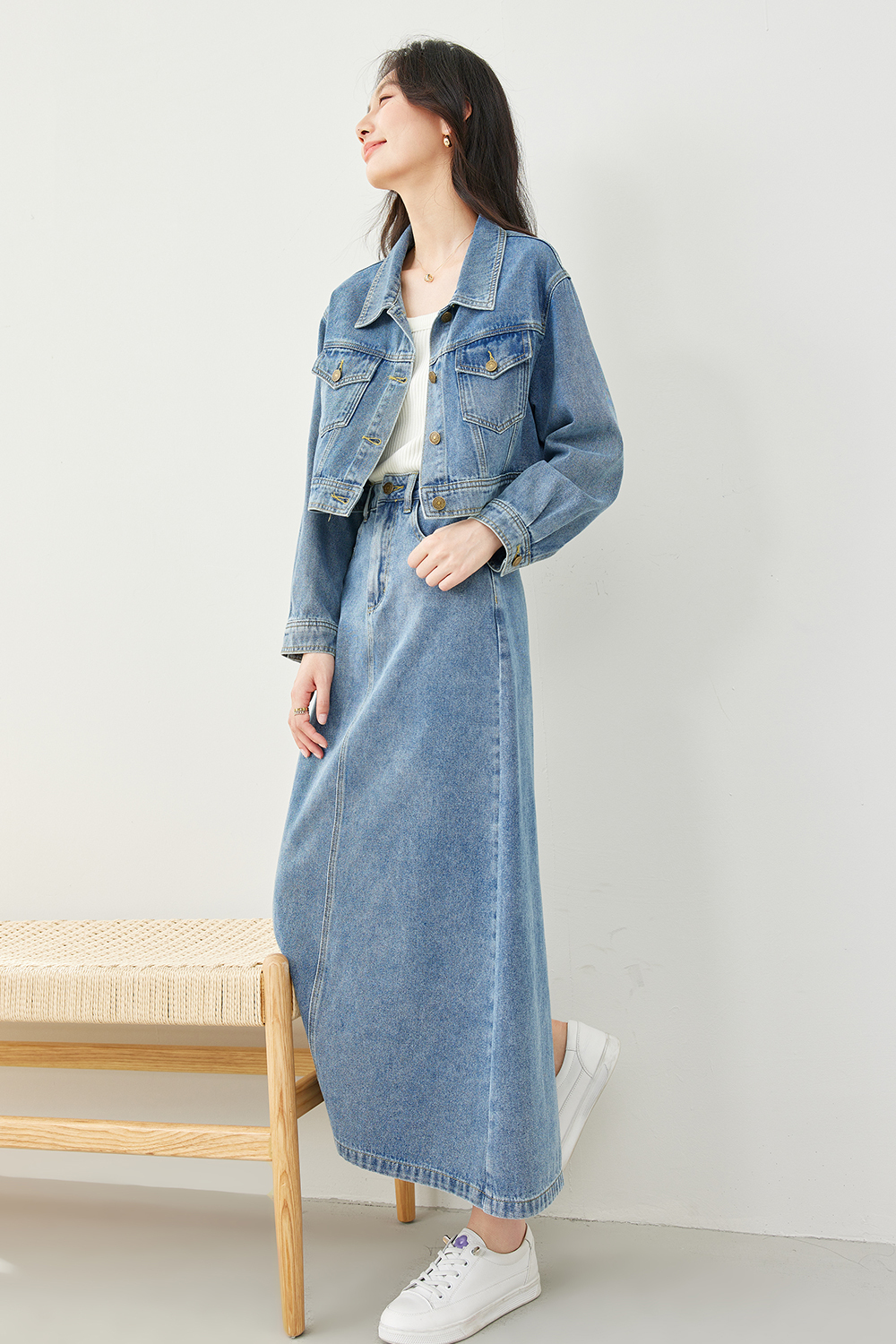 Cotton Denim Suit