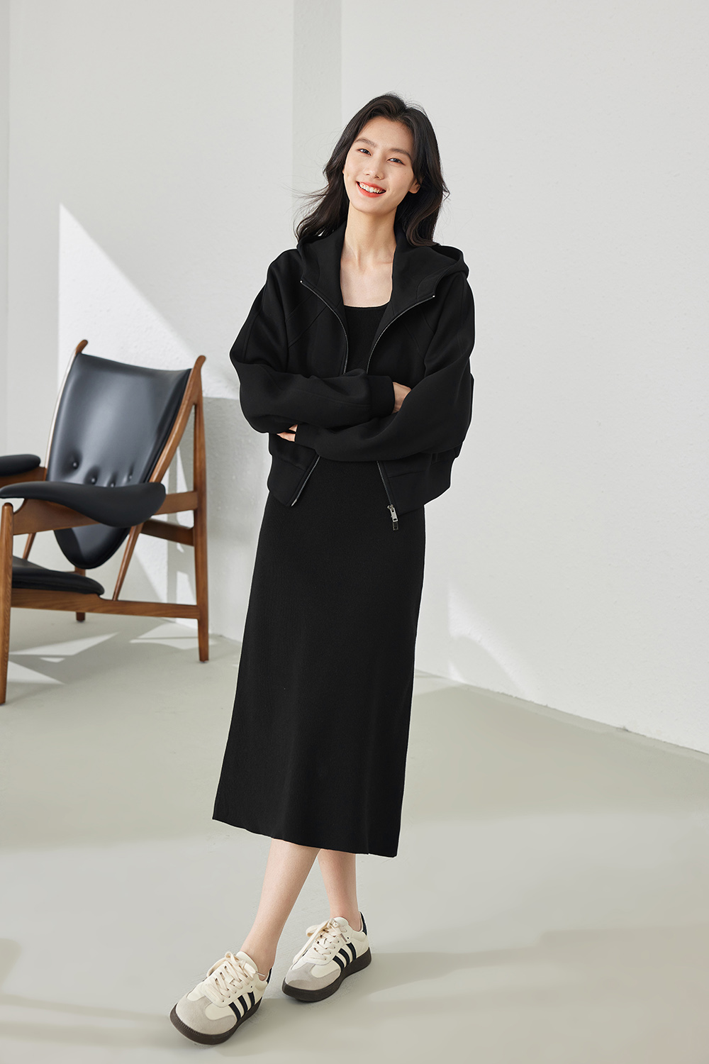 Casual Hooded Short Jacket