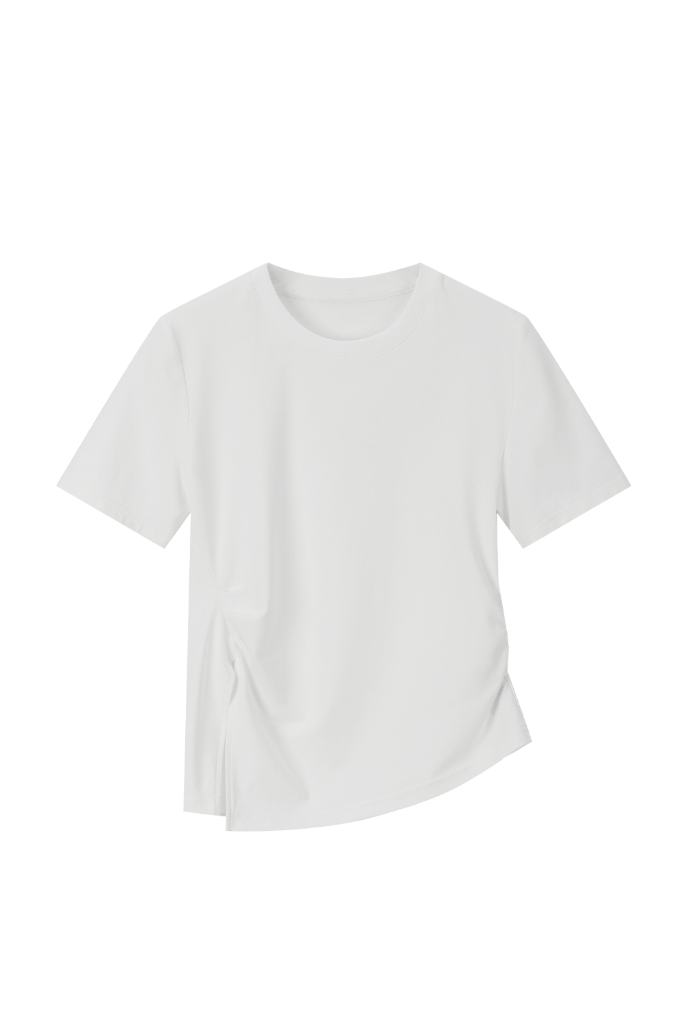 Waist Cinched Split Hem  T-Shirt