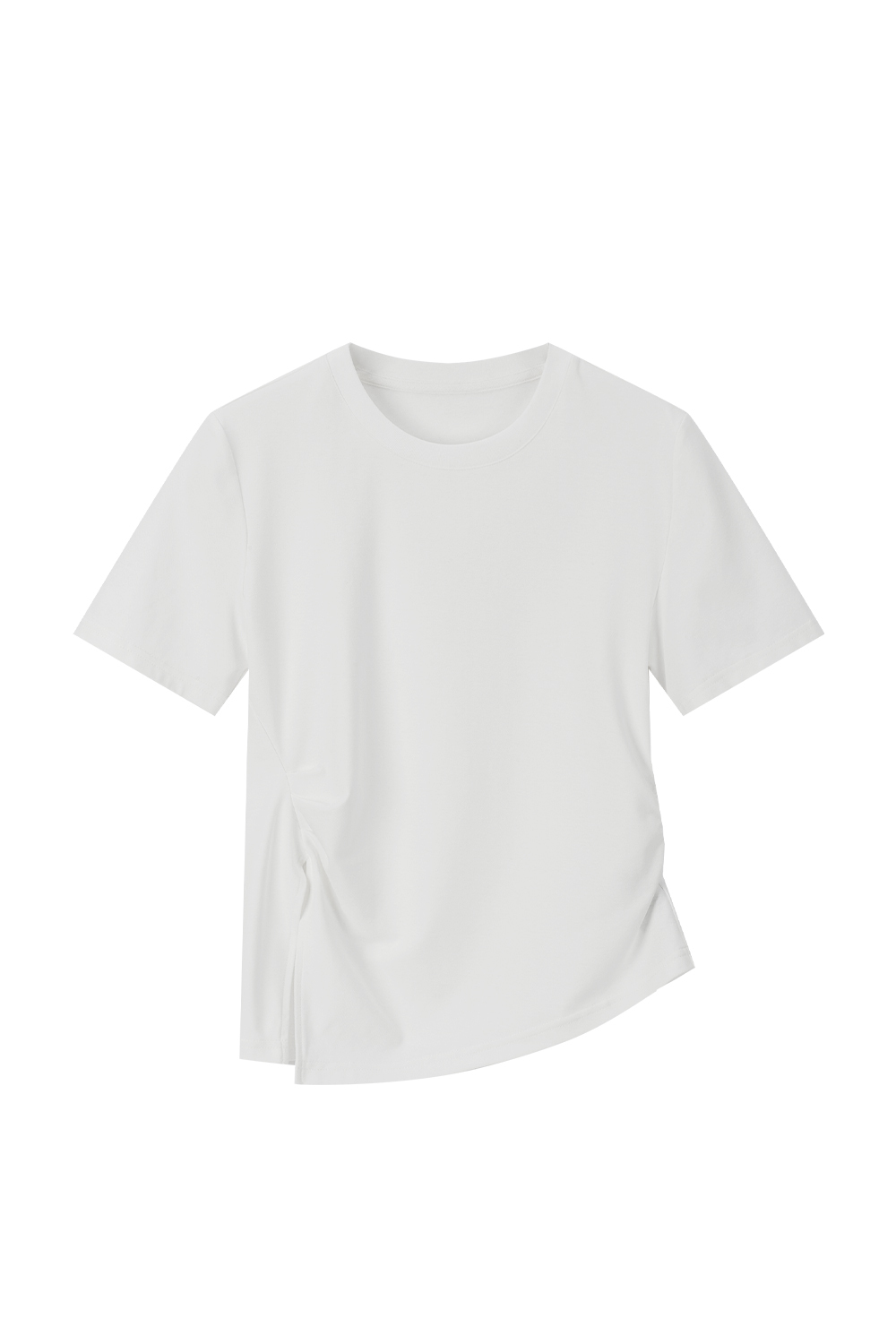 Waist Cinched Split Hem  T-Shirt