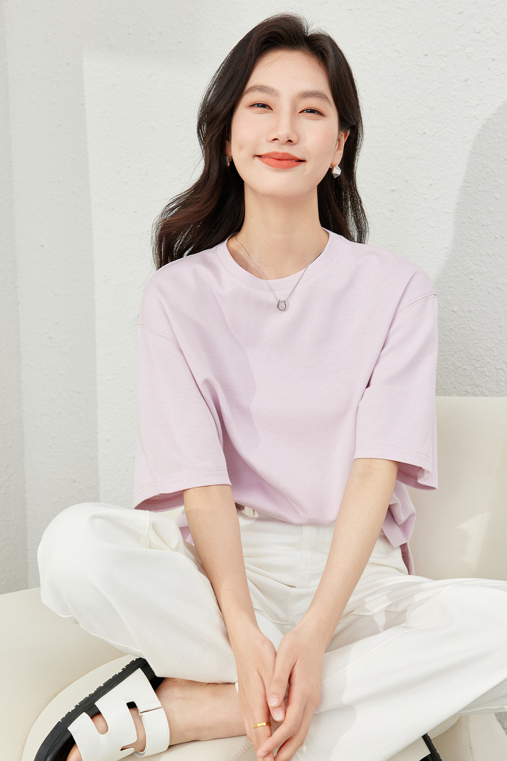 Solid Color Simple Short Sleeve T-Shirt