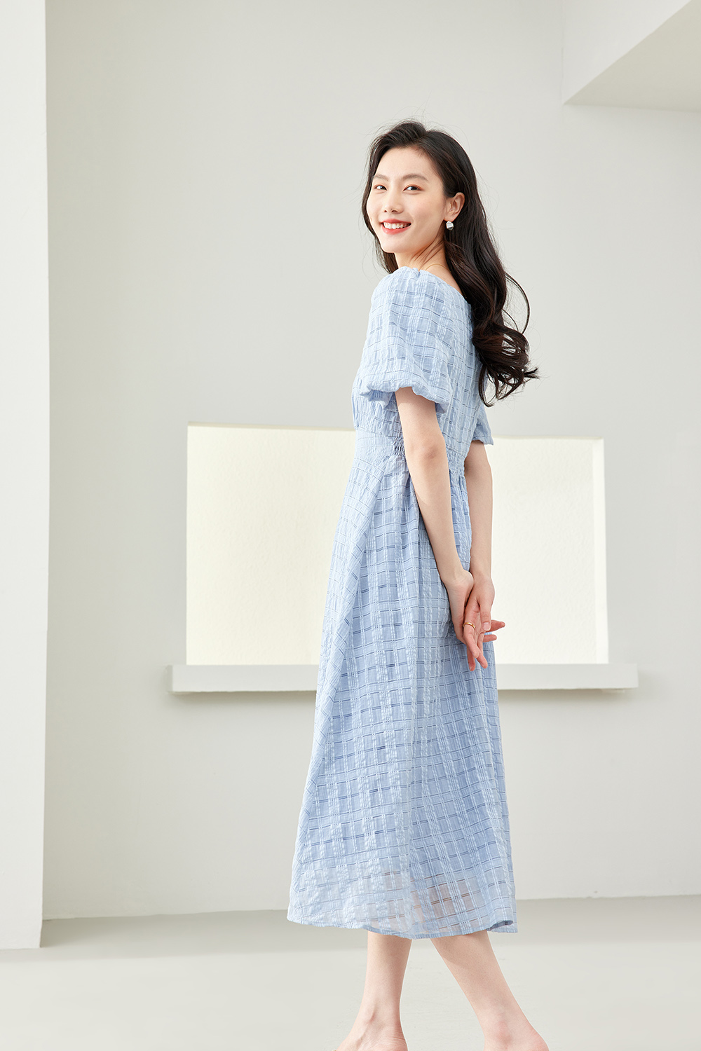 Hidden Plaid A-Line Skirt