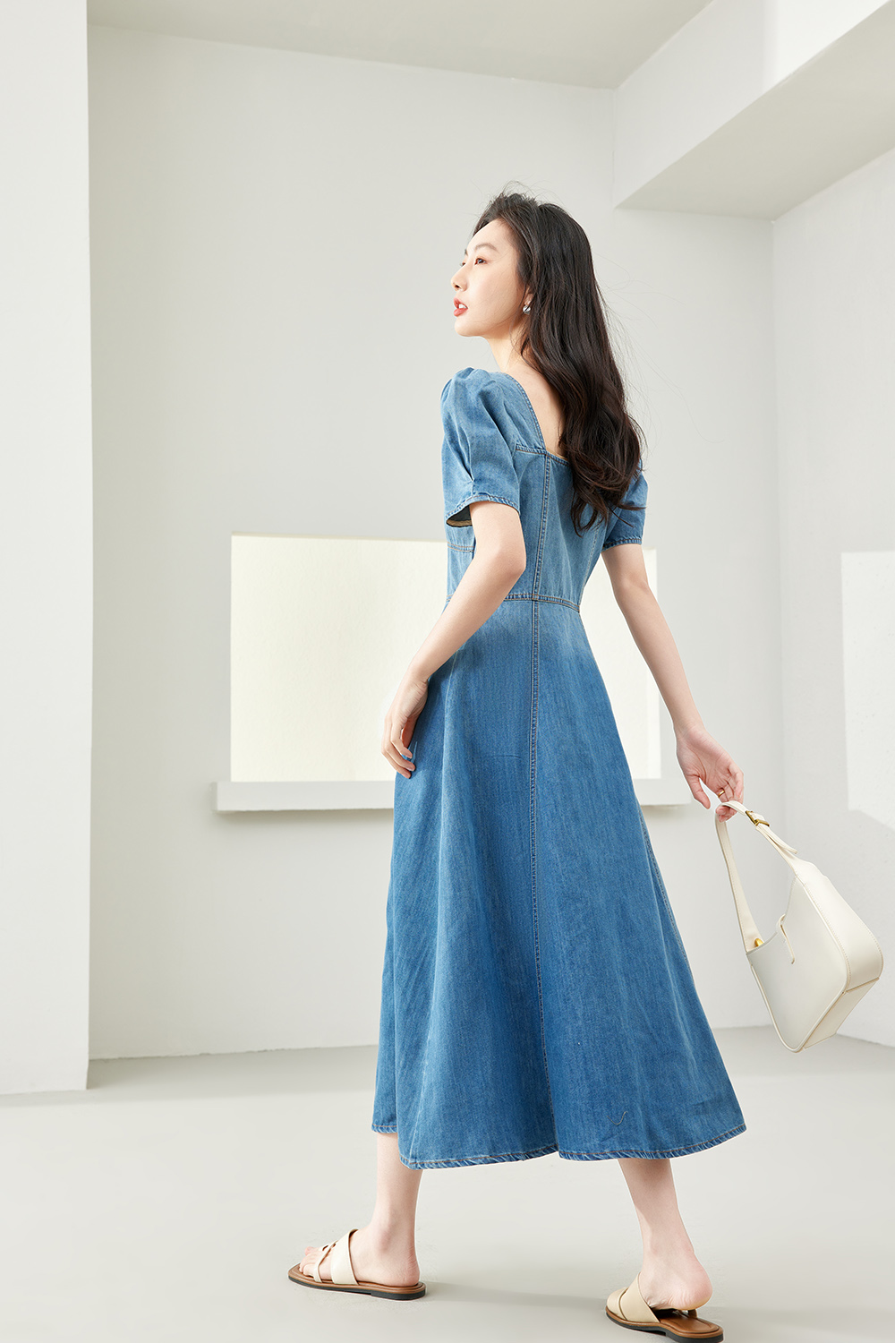 Gradient Denim Dress