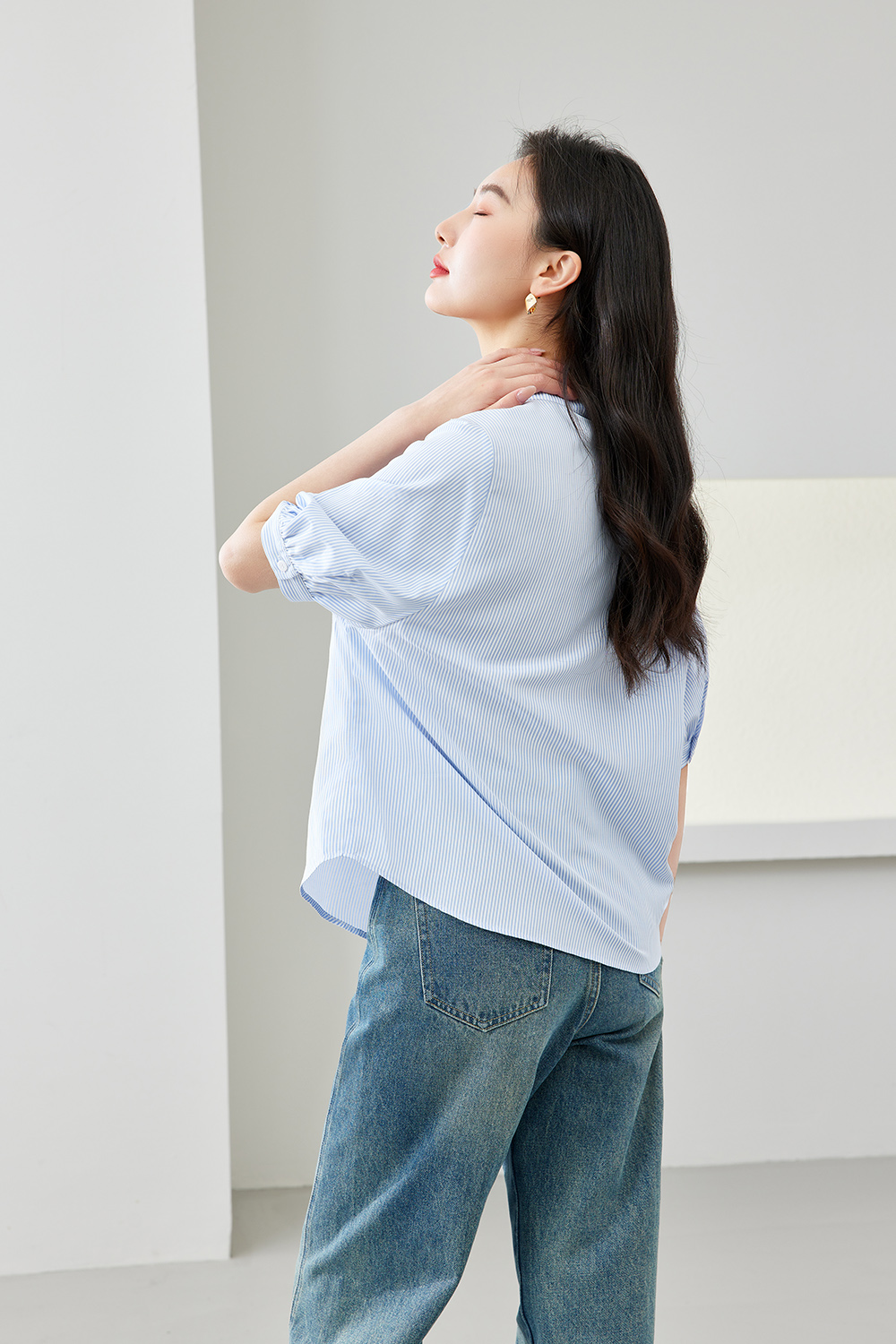 Lightweight Blue Striped Shirt