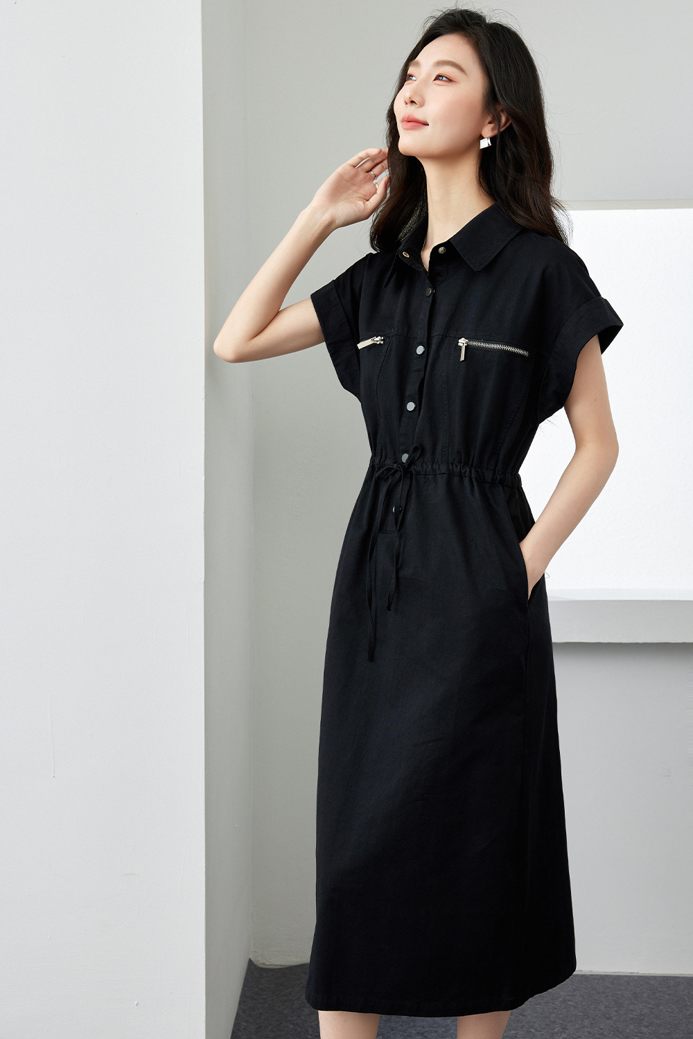Raglan Sleeves Commuter Dress