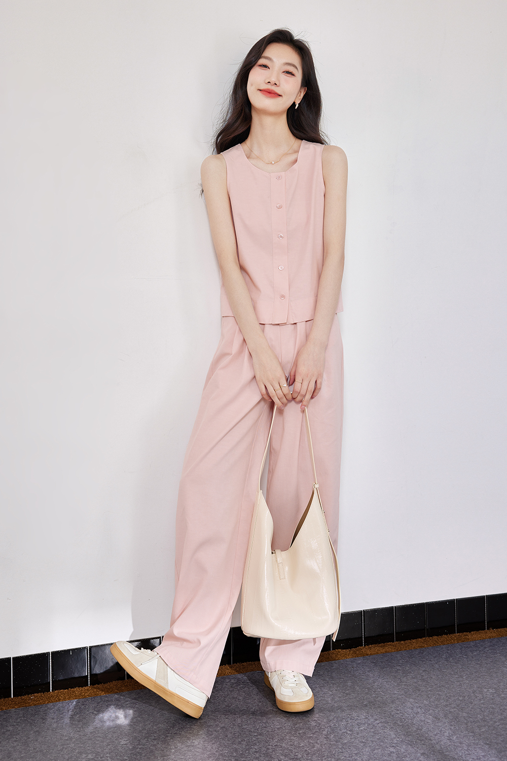 Simple Elegant Tencel Two-Piece Set