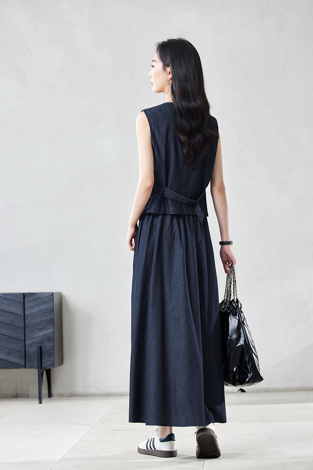 Lightweight Denim Two-Piece Set