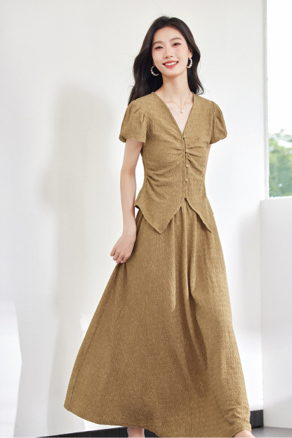 French Puff Sleeve Temperament Suit