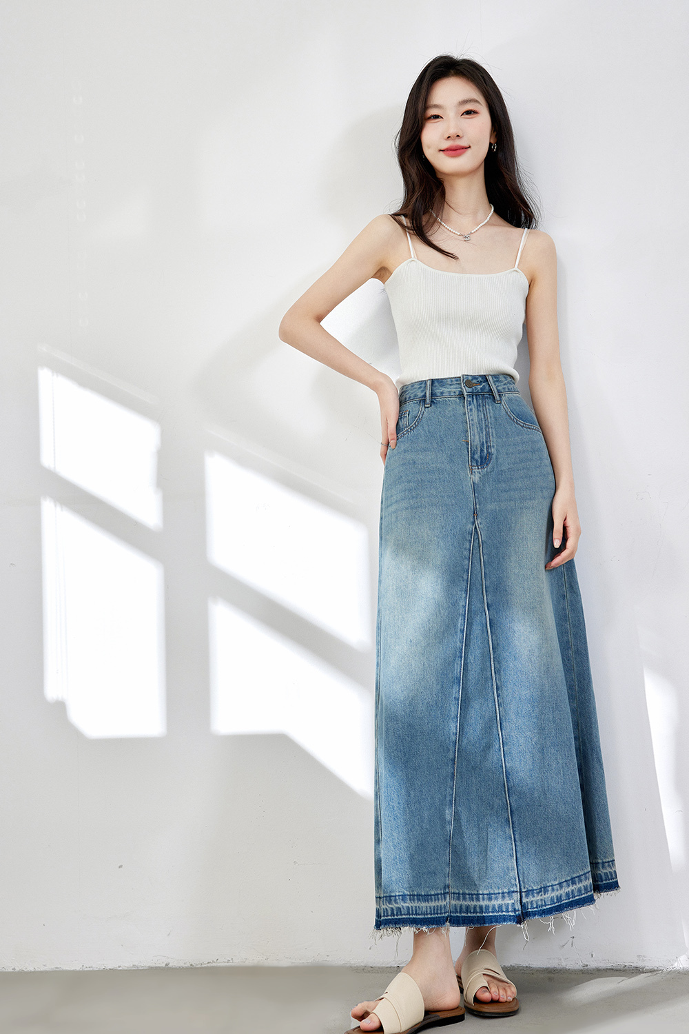 Slimming Crotch-Covering A-Line Skirt