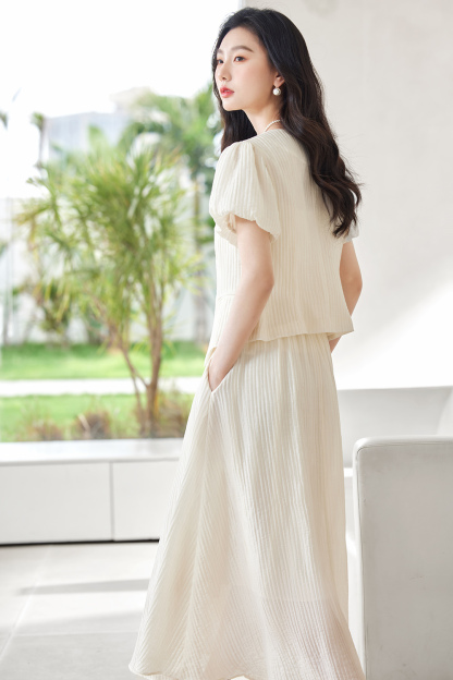 French Gentle Slimming Short-Sleeved Suit