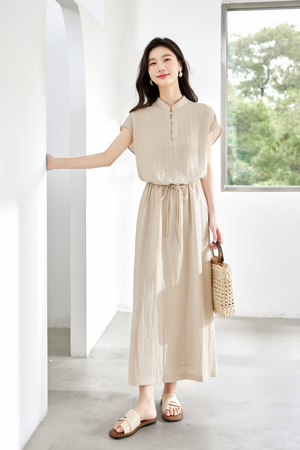 Simple Linen Blend Suit