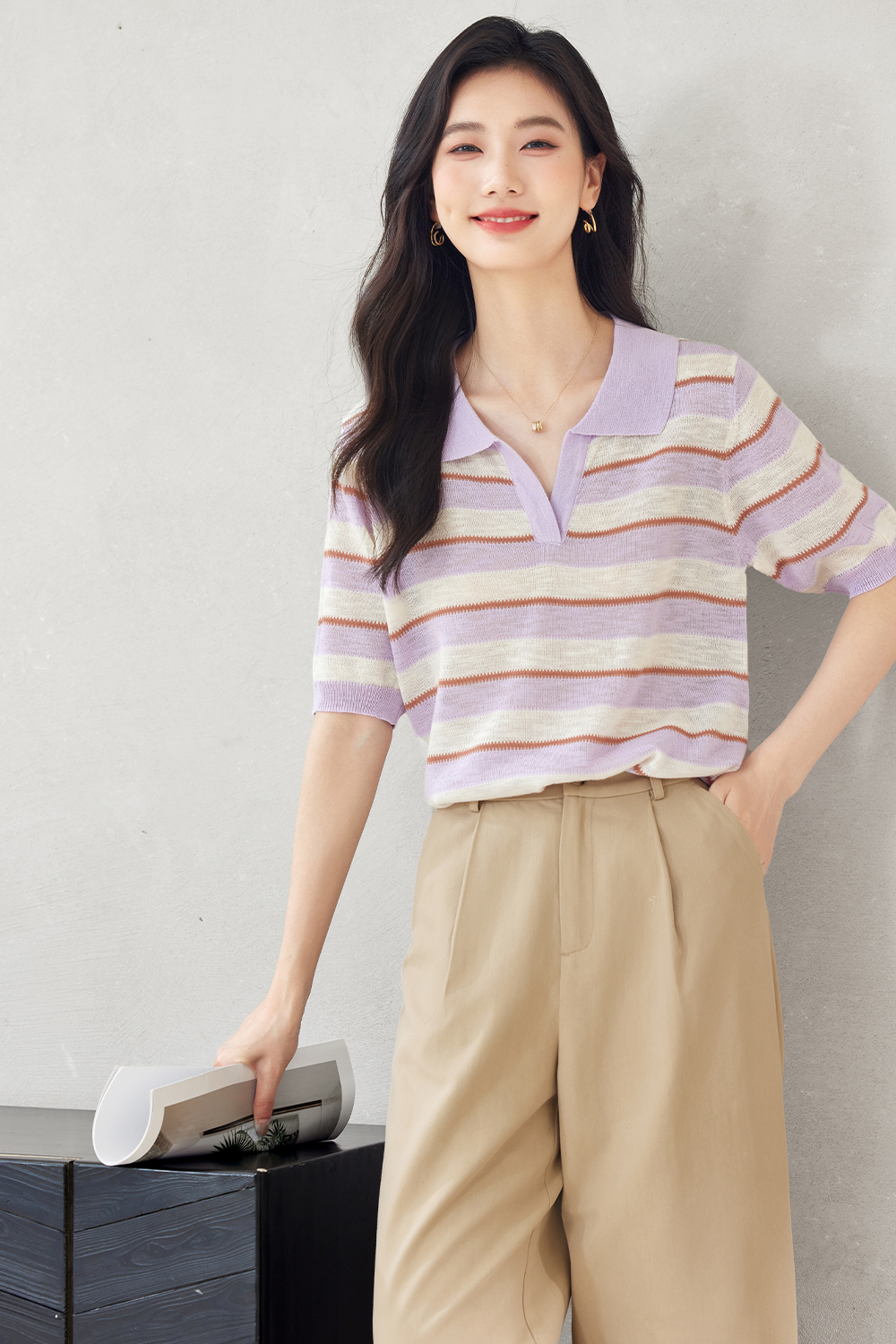 Small Zigzag Striped Sweater