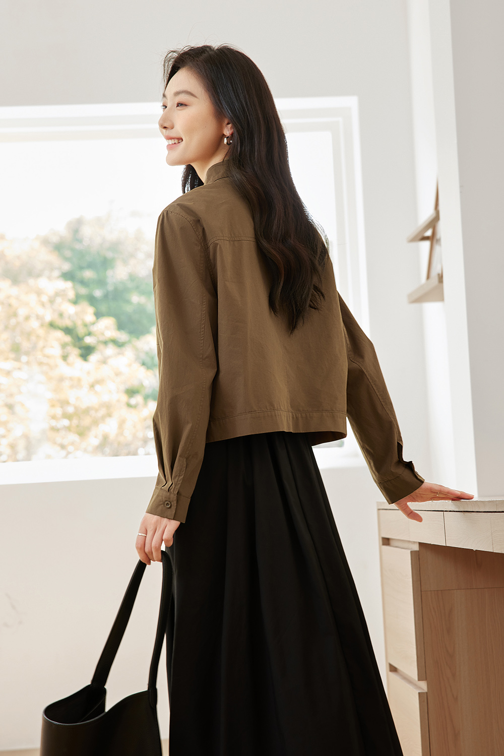 Pure Cotton Stand Collar Jacket