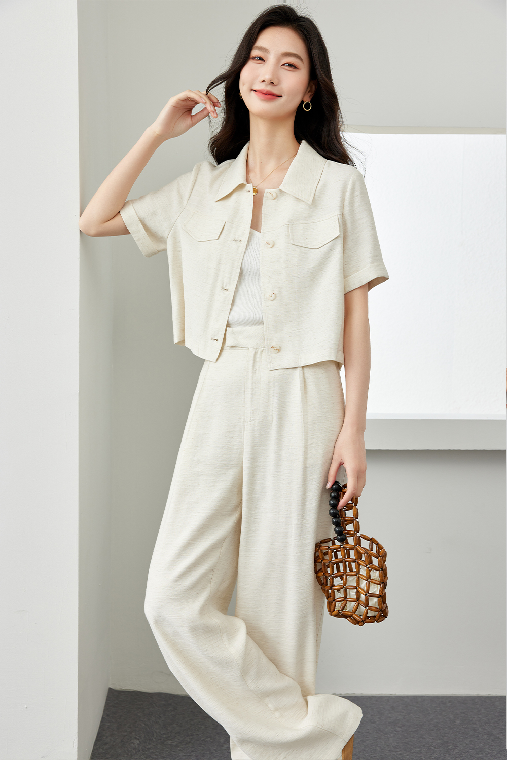 Summer Apricot Commuter Suit